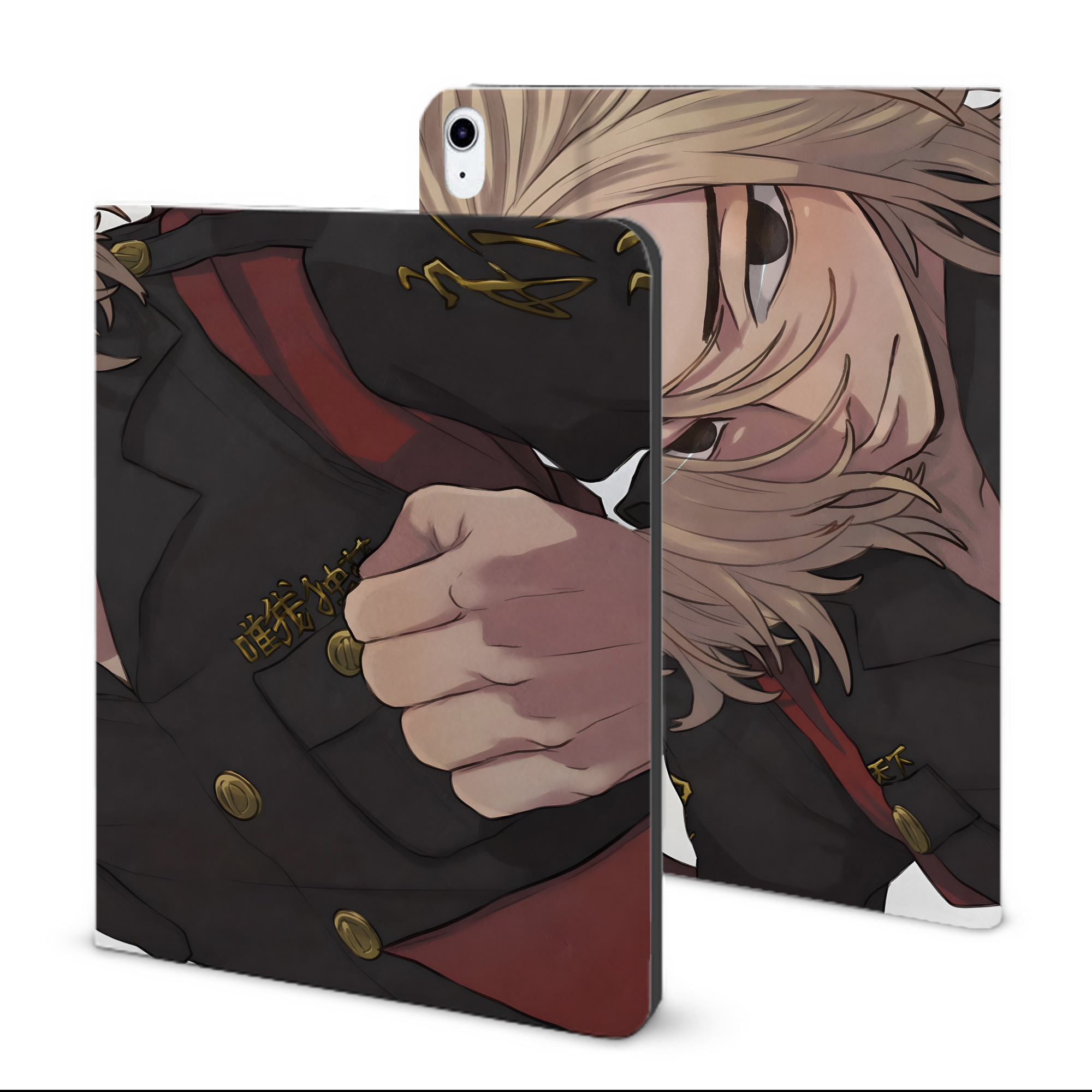 （画像用） 東京リベンジャーズ Tokyo Revengers IPad ケース ブック型 PUレザー TPU 耐衝撃 軽量 薄型 ペン収納なし 全面保護 IPad 各モデル対応